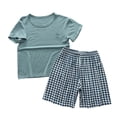 thumbnail image 1 of Zpanxa Ensembles Assortis pour Filles Ensemble de Pyjama Mince à Manches Courtes Tenue d'Intérieur Ensemble de Climatisation 3 Ans, 1 of 7