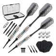 thumbnail image 1 of Viper Bobcat Nickel Plated Adjustable Soft Tip Darts w/ Green Rings, 16-19 Grams, 1 of 5