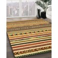 thumbnail image 2 of Ahgly Company Indoor Round Abstract Orange Oriental Area Rugs, 7' Round, 2 of 6