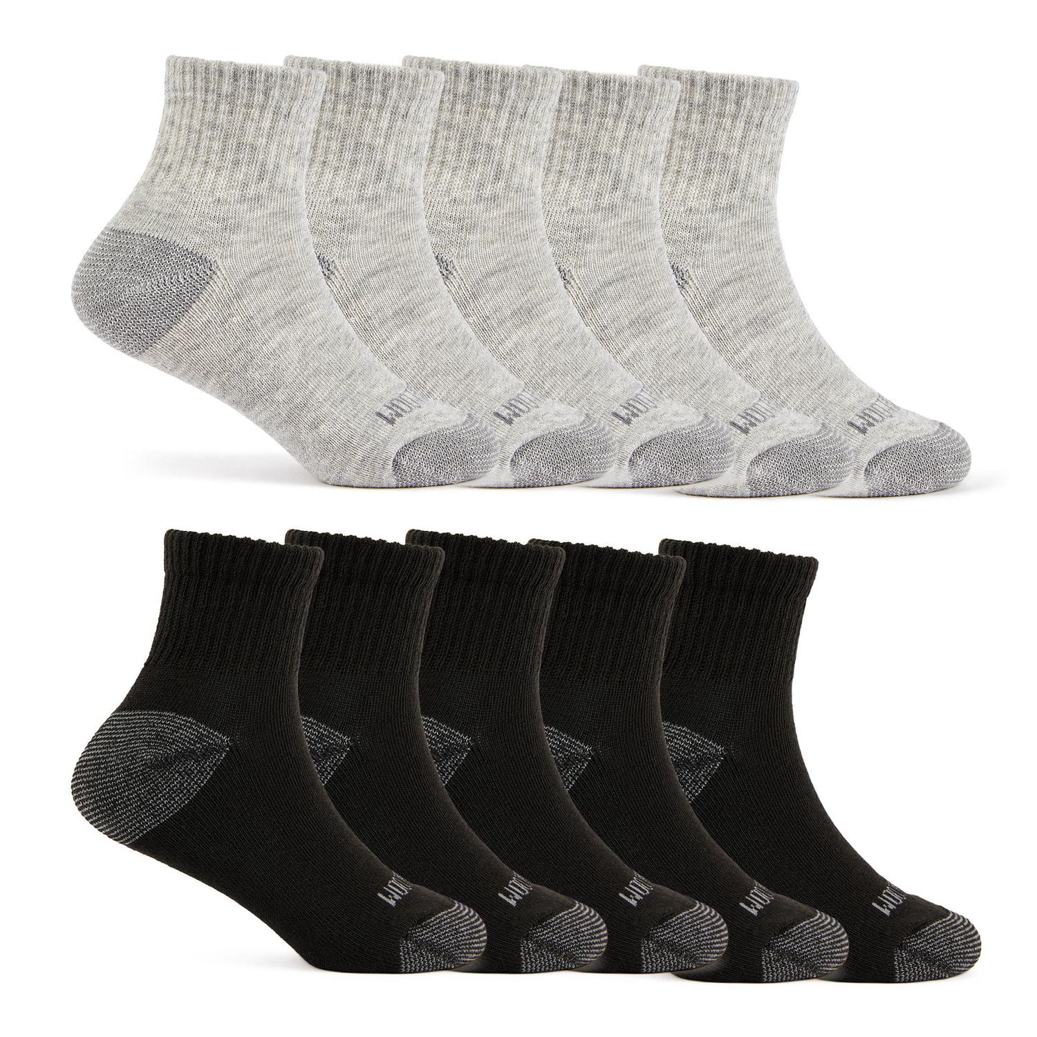 Fruit of the Loom Boys Crew Socks 10-Pack, Dual Defense, Cushioned, Moisture Wicking, Odor Control, Assorted Colors