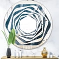 thumbnail image 3 of Designart 'Splash Blue Indigo' Modern Round Wall Mirror - Whirl 24x24, 3 of 3