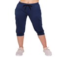 thumbnail image 2 of CHOK Pantalon Cargo Jogger Décontracté Super Doux pour Femmes Noir G, 2 of 6