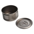 thumbnail image 3 of Titanium Bowl with Folding Handle Camping Bowl Dinner Food Container Outdoor Pan, 3 of 8