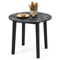 thumbnail image 1 of Gymax 35''  Kitchen Table Round Dining Table w/ Marble-textured Veneer Tabletop Black, 1 of 10