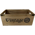 thumbnail image 1 of Wood "Vintage" With Metal Brackets And Side Handles Crate, 1 of 1