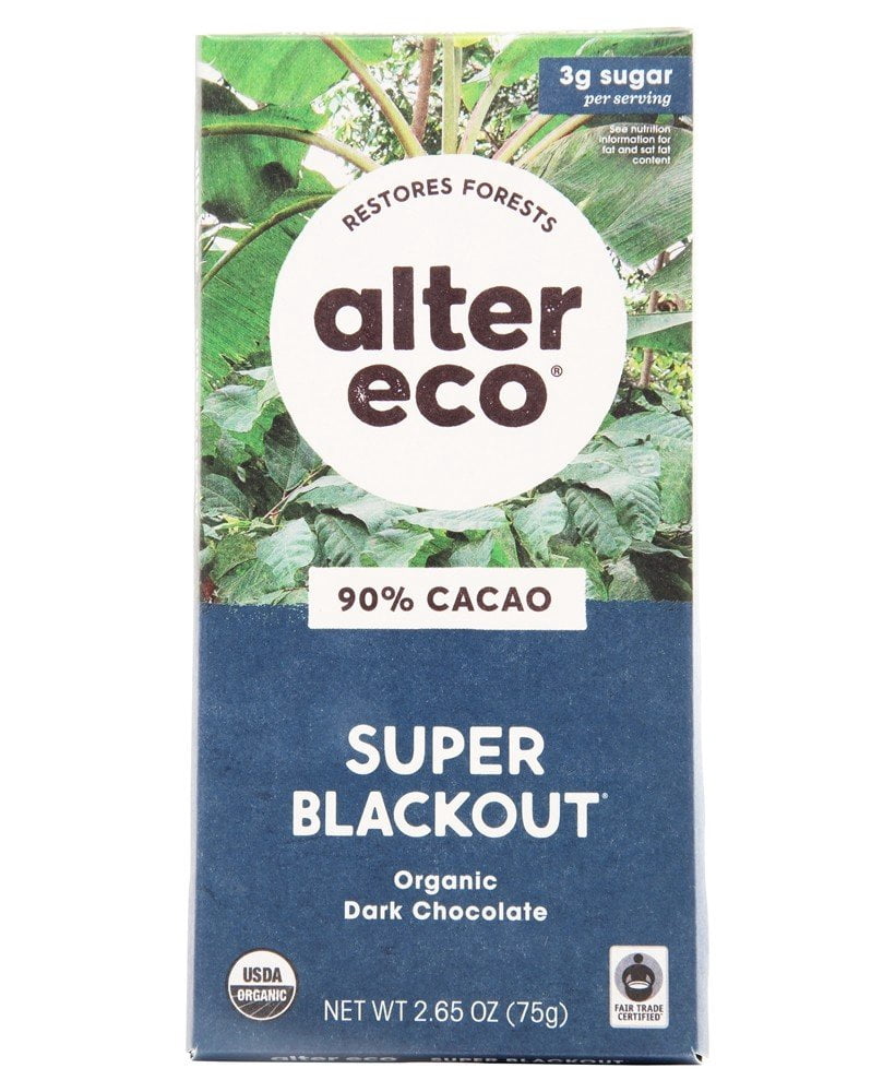 Alter Eco - Organic Dark Chocolate 90% Cacao Super Blackout - 2.65 oz.