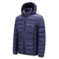 thumbnail image 1 of KIHOUT Men's Winter Coats Puffer Parka Jacket Soli Color Warm Windproof Coat with Hood, 1 of 9
