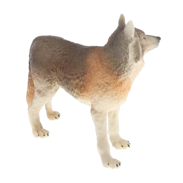 thinsony Simulation Animals Model Figure Kids Educational Toy Decor Brown Wolf