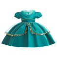 thumbnail image 1 of Robe de Fête Formelle à Rayures avec Nœud pour Bébé Fille, 1 of 7
