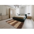 thumbnail image 4 of Ahgly Company Tapis d'Intérieur Rectangulaire Abstrait Rouge Brun Tapis de Zone Abstrait, 7 Pieds x 9 Pieds, 4 of 6