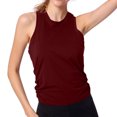 thumbnail image 2 of UPPADA Womens Shapewear Tank Top with Built In Bra Seamless Body Shaper Slimming Compression Camisole Tank Tops Seamless Cami Tank Top Stretch Comfy Soft Base Tees Red,S, 2 of 7