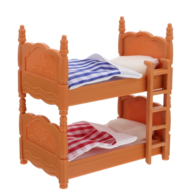1 Pce Lit Superposé Double Créatif Mini Durable Lit Superposé Mini Pratique Lit de Simulation