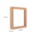 thumbnail image 2 of Wooden Knitting Loom Square Weaving Board Wooden DIY Board Mini Knitting Board for Crafting Hats Scarves and Shawls Weaving Tool for Beginners and Experts Knitting Tools, 2 of 6