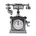 thumbnail image 2 of DOLITY Horloge de Bureau Téléphone Rétro Modèle Ornement 16x5x19 cm pour Décoration Intérieure Extérieure B, 2 of 9