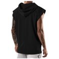 thumbnail image 5 of Timegard Tank Tops Men Sleeveless Hoodies Pullover Solid Color Casual Loose Workout Tee Shirts Summer, 5 of 5