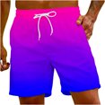 thumbnail image 1 of FAIWAD Mens Gradient Shorts Quick Dry Elastic Waist Beach Shorts Workout Sports Lightweight Sweatpant, 1 of 9