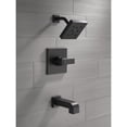 thumbnail image 2 of Delta Faucet Ara 14 Series Single-Function Tub and Shower Trim Kit with Single-Spray H2Okinetic Shower Head, Matte Black T14467-BL (Valve Not Included), 2 of 4