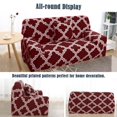 thumbnail image 2 of CHOK Housse de Sofa Extensible en Spandex pour Causeuse Fleur Rouge Moyen, 2 of 6