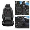 thumbnail image 2 of Maidao Car Seat Covers Leather Full Set for Mercedes-Benz for B160 2009-Present 5 Seats Compatible Airbag Waterproof Front Rear Cushion Protector with Pillow Black and White, 2 of 9