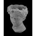 thumbnail image 2 of Classic Greek Grey Lady Indoor Outdoor Cement Head Planter, 2 of 4