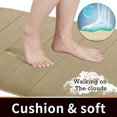 thumbnail image 3 of ORUYROP Memory Foam Bath Mat Large Size, Soft and Comfortable, Super Water Absorbent, Non-Slip, Thick, Machine Washable (24 x 17 Inch, Camel), 3 of 7
