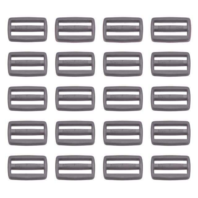 Unique Bargains Gray Tri-Glide Slide Buckles Webbing Strap Fastener (100 Pack)
