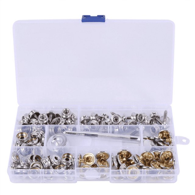 600-Pieces Stainless Steel Marine Grade Canvas and Upholstery Boat Cover Snap Button Fastener Kit