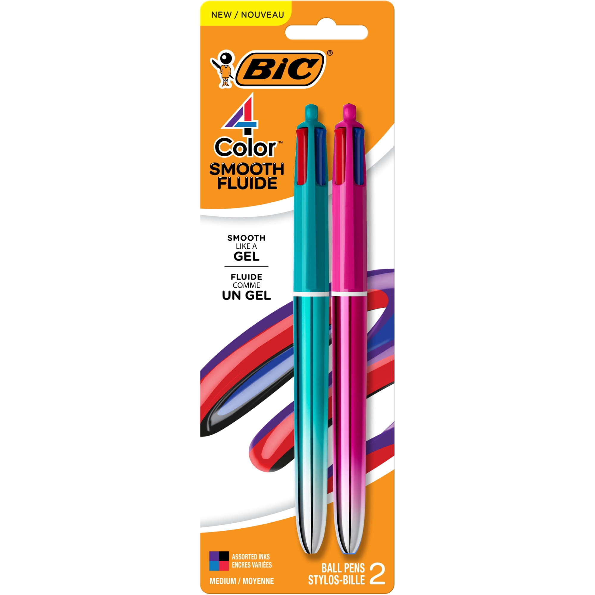BIC 4-Color Smooth Retractable Ballpoint Pens