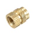 thumbnail image 5 of Uxcell Knurled Insert Nut M3 x 6mm L x 5mm OD Female Thread Brass Embedding Nut 60 Pack, 5 of 5