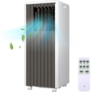 Garvee Portable Air Conditioner, 8000 BTU 3-In-1 AC Unit for Rooms up to 350 sq. ft., with Remote Control, Black & White