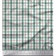 thumbnail image 1 of Soimoi Brown Modal Satin Fabric Window Pane Check Decor Fabric Printed Yard 42 Inch Wide, 1 of 3