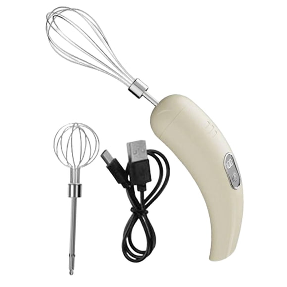GROWTH TANK Batteur à Main Sans Fil Compact Batteur Électrique pour Oeufs pour Cuisine Pâtisserie Boutique de Gâteaux Beige