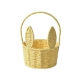 thumbnail image 1 of Lksixu Easter Baskets for Kids, Small Rattan Woven Easter Bunny Basket with Handle, Portable Lightweight Easter Eggs Hunting Basket Rustic Farmhouse Decorative Flower Basket Spring Decor for Home, 1 of 9