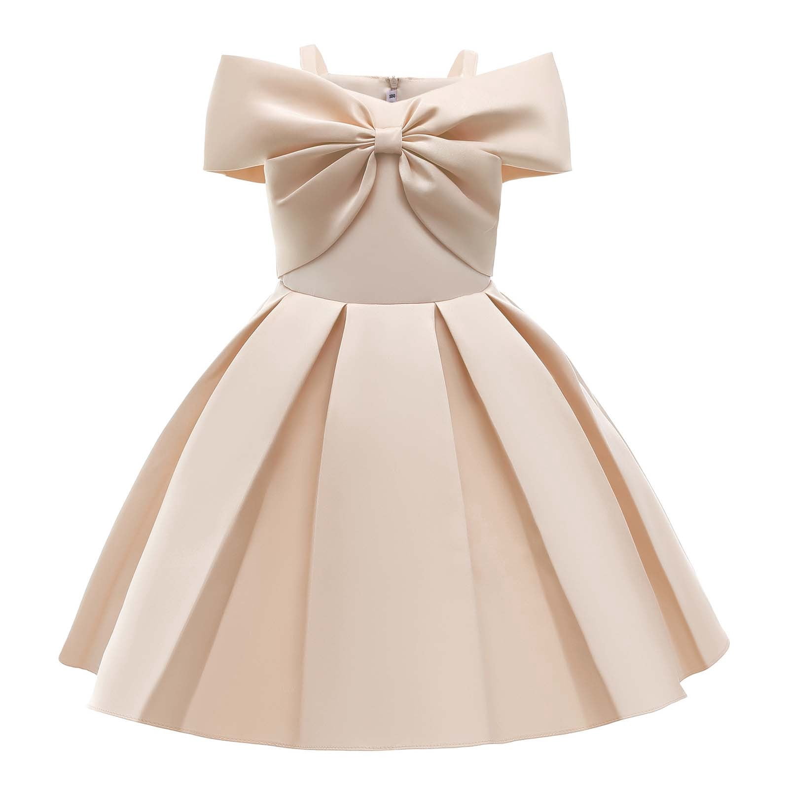 SXcggal One Robe Élégante pour Fille, Épaules Dénudées, Ligne A, Décontractée, Robe de Fête, Belle, Respirante, Mignonne, Robe pour Fille