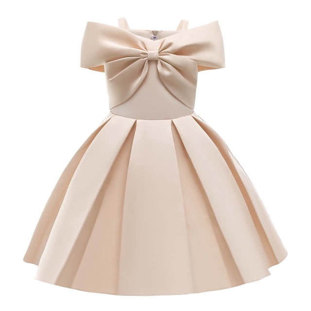 SXcggal One Robe Élégante pour Fille, Épaules Dénudées, Ligne A, Décontractée, Robe de Fête, Belle, Respirante, Mignonne, Robe pour Fille