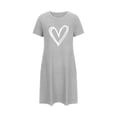 thumbnail image 4 of Tnhcen Inclusive Plus Size Sleep Dress – Floral Print Round Neck Short Sleeve Breathable Polyester Spandex S-2XL for All Body Types & Home Wear, 4 of 6