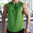 thumbnail image 1 of Quick Drying Muscle Shirts for Men,Summer Regular Fit Racerback Workout Tank Tops,Sleeveless Athletic Crewneck Top, 1 of 6