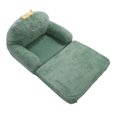 thumbnail image 1 of Cartoon Green Dinosaur Foldable Kid Sofa With Wide Handle, Soft Breathable Toddler Chair For Reading Relaxing Sleeping, 1 of 8