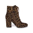 thumbnail image 3 of Unique Bargains Women's Round Toe Chunky High Heel Lace Up Booties, 3 of 8