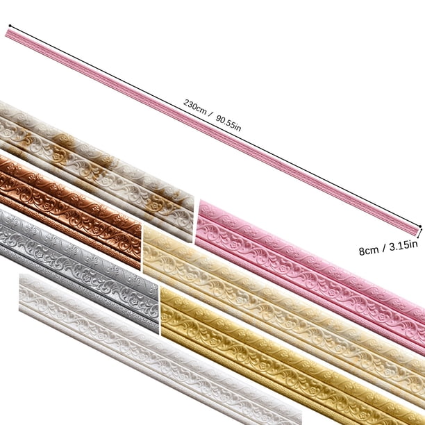 Bande De Calfeutrage En Mousse – Bordure Murale Imperméable, à Peler Et Coller – Or Rose, Uxcell