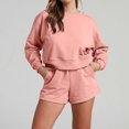 thumbnail image 2 of Sous-robe Shorts Femmes Mode Blouse Col en V Manches Courtes Hauts Shorts Ensemble Décontracté Robe d'Été avec Manches pour Femmes Blouses et Hauts Mode, 2 of 9