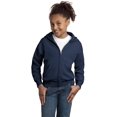 thumbnail image 3 of Hanes Comfortblend EcoSmart Chandail à Capuchon à Fermeture Éclair Intégrale pour Enfants, TG, Marine, 3 of 7