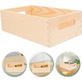 thumbnail image 2 of 1Pack Wooden Crate for Home Organization Khaki Rectangular Minimalist Design 25.00X15.00X7.80Cm, 2 of 9