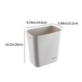 thumbnail image 3 of TopLLC Garbage Can, Trash Can, Kitchen Trash Can Rectangular Open Top Waste Bin Suitable For Home Bathroom Kitchen Bedroom Office Waste Bin Modern Design Plastic Waste Bin rubbish bin, 3 of 7