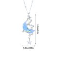 thumbnail image 4 of PVCS Ladies Fashion Moon Splash Galaxy Necklace Clavicle Moon Tassel Pendant Necklace, 4 of 8