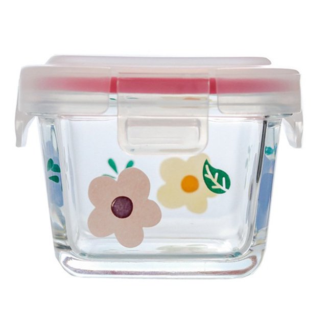 Box Lunch Glass Bento Container Containers Freezer Baby Office Toddler Picnic Jar Snack Salsa Compartment Prep Food