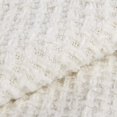 thumbnail image 2 of Bouclair Off White Basic Chenille Knit Throw 50x60 in (127x152 cm), 2 of 4