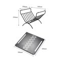 thumbnail image 2 of T-A Foldable Iron Firewood Rack Tabletop Accessory - Black, 360x360mm, 30kg Capacity, Compatible with T-285 Firewood Rack for Outdoor Camping, Easy Setup, Heat-Resistant for Campfire Wood and Gear, 2 of 7