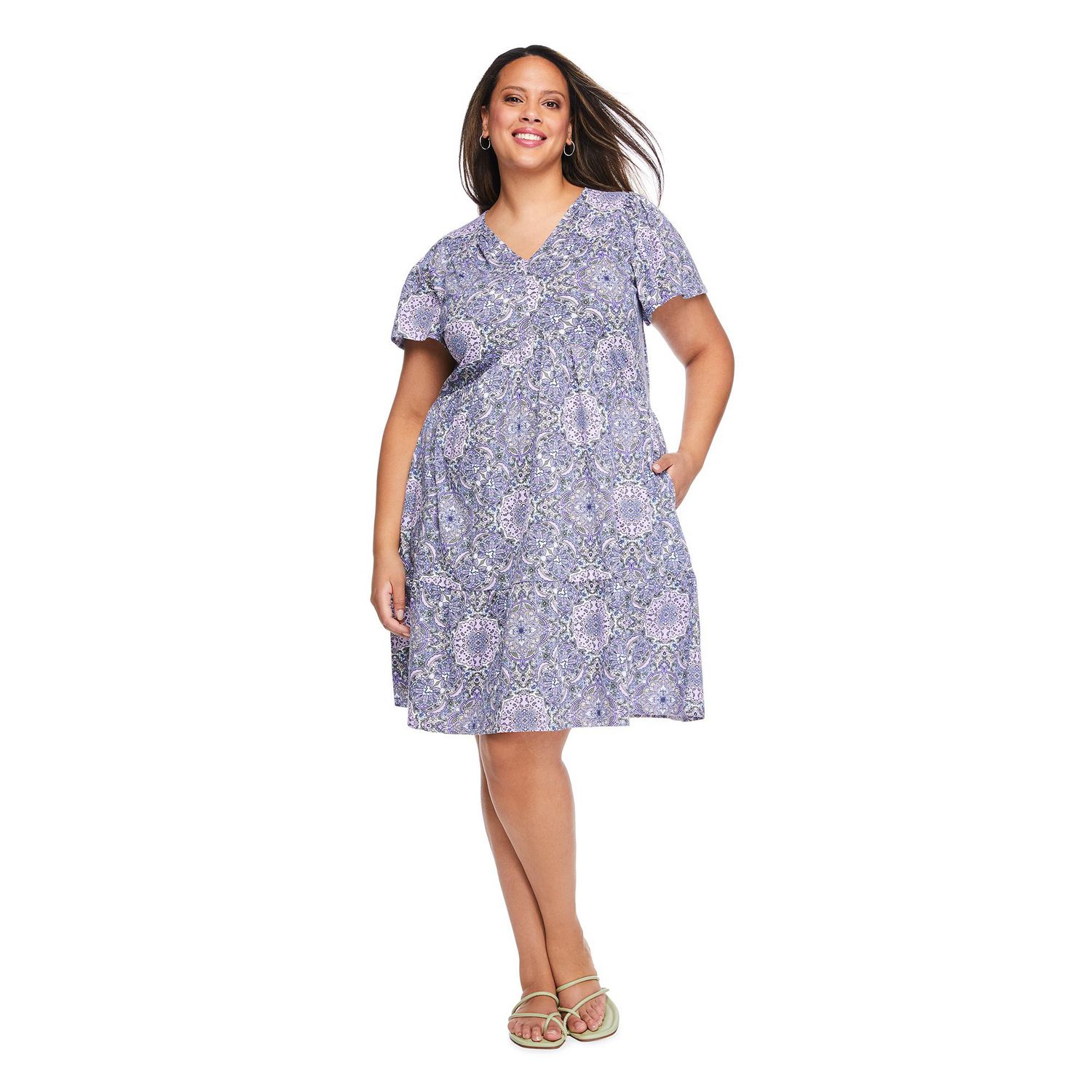 Robe t-shirt imprimée Lane Bryant Plus pour femmes