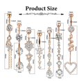 thumbnail image 4 of EIGTHTAIL Heart-Shaped Silver Dangle Belly Button Ring  3.54”, 4 of 7